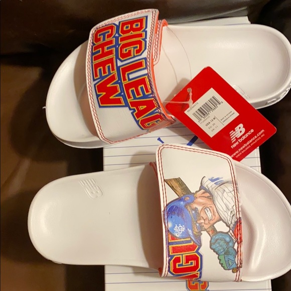big league chew new balance slides